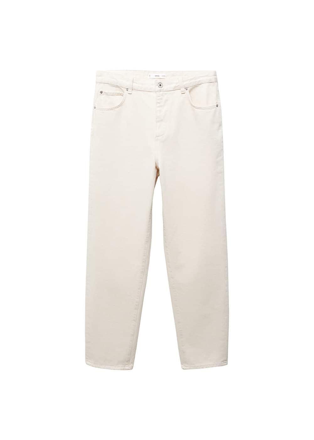 MANGO MAN - Relaxed-fit cotton jeans ecruMen Product Image