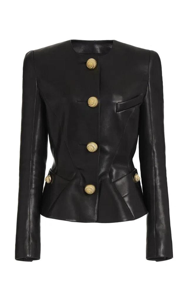 Leather Jacket In Black Product Image