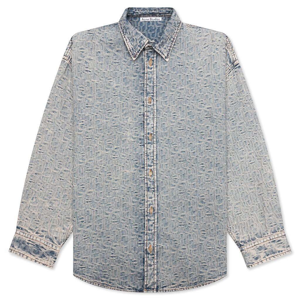 Monogram Shirt - Blue/Beige Male Product Image