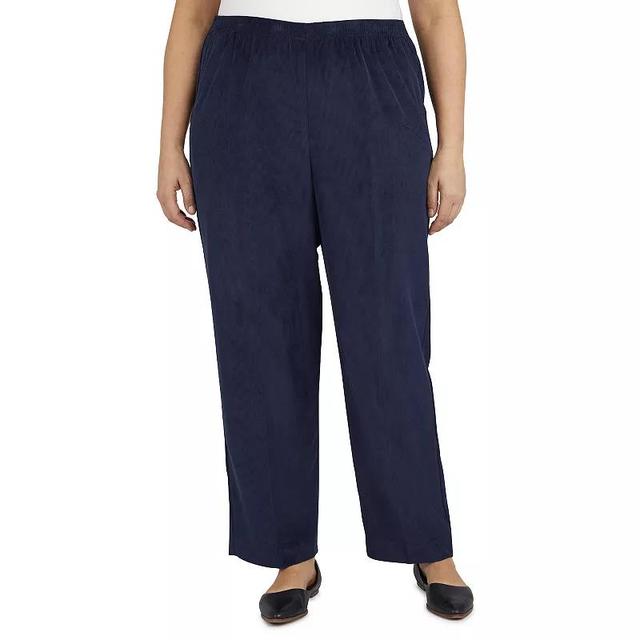 Plus Size Alfred Dunner Classics Pull-On Straight-Leg Pants, Womens Med Blue Product Image