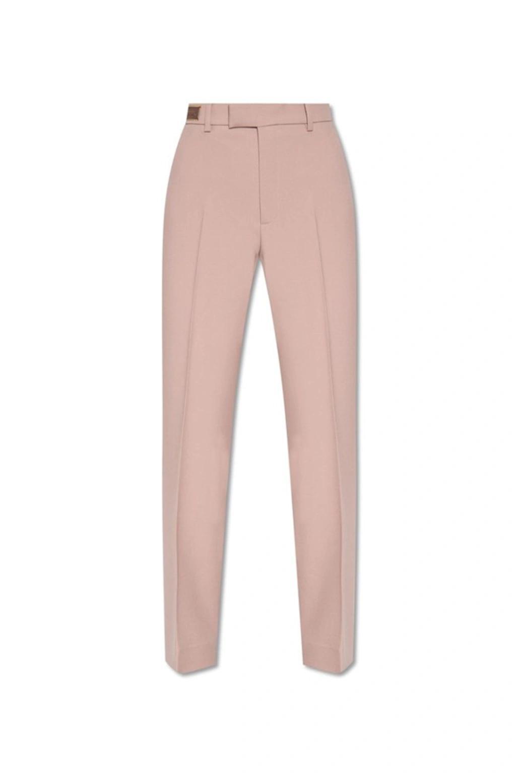 Horsebit-label Wool Trousers In Pink & Purple Product Image