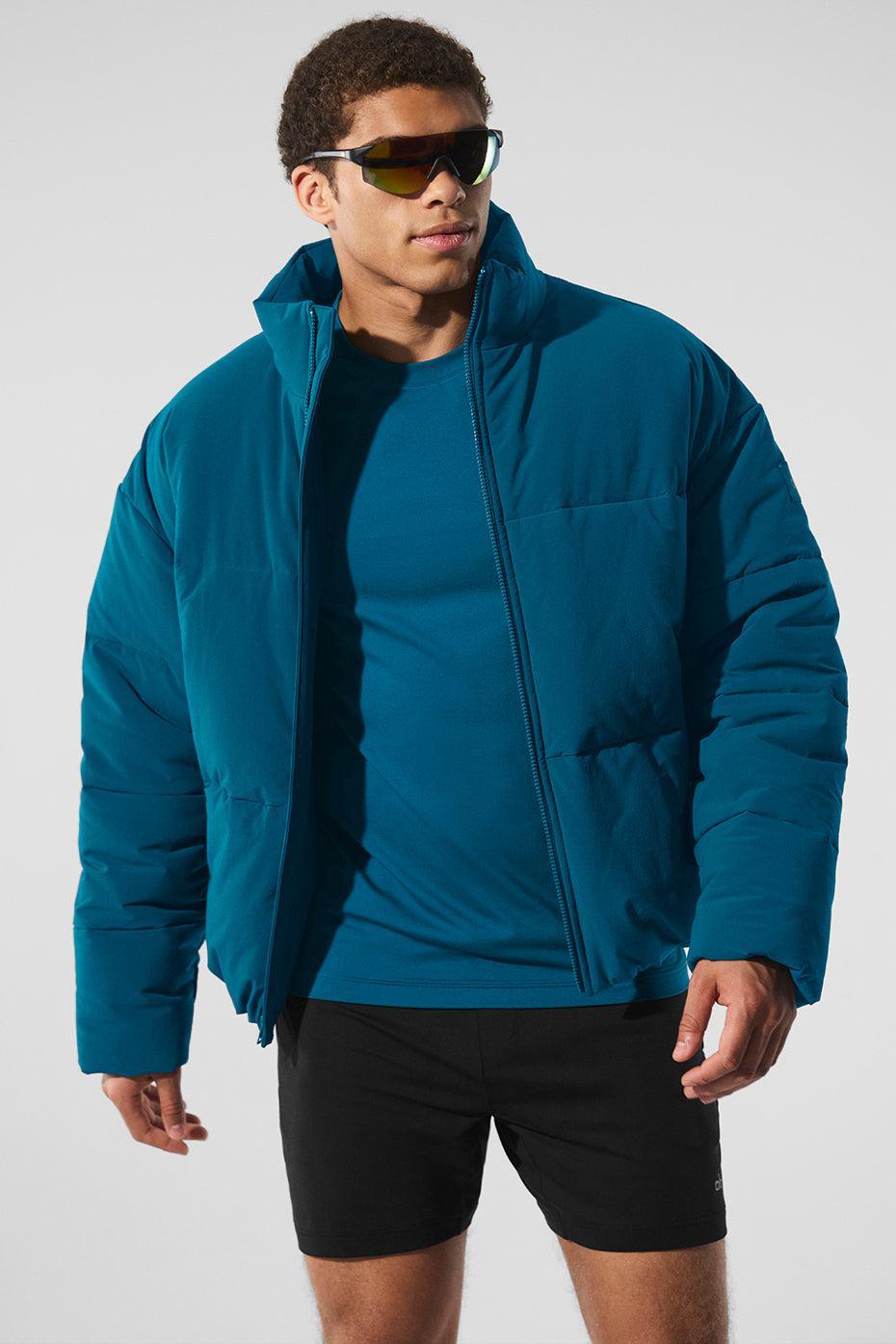 Stretch Woven Street Puffer - Eclipse Blue Male Product Image