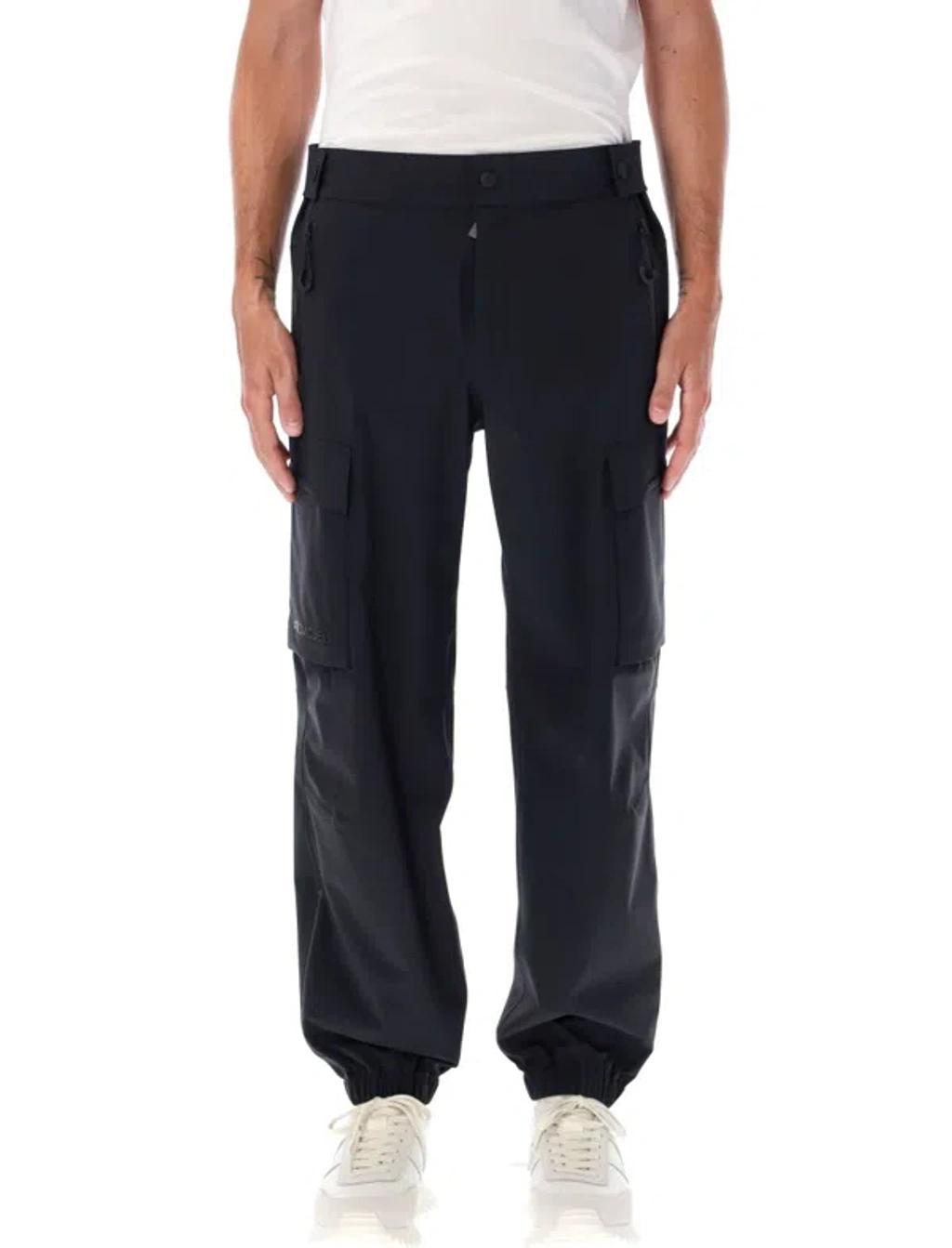 MONCLER Tan Cargo Jogger Pants In Black Product Image