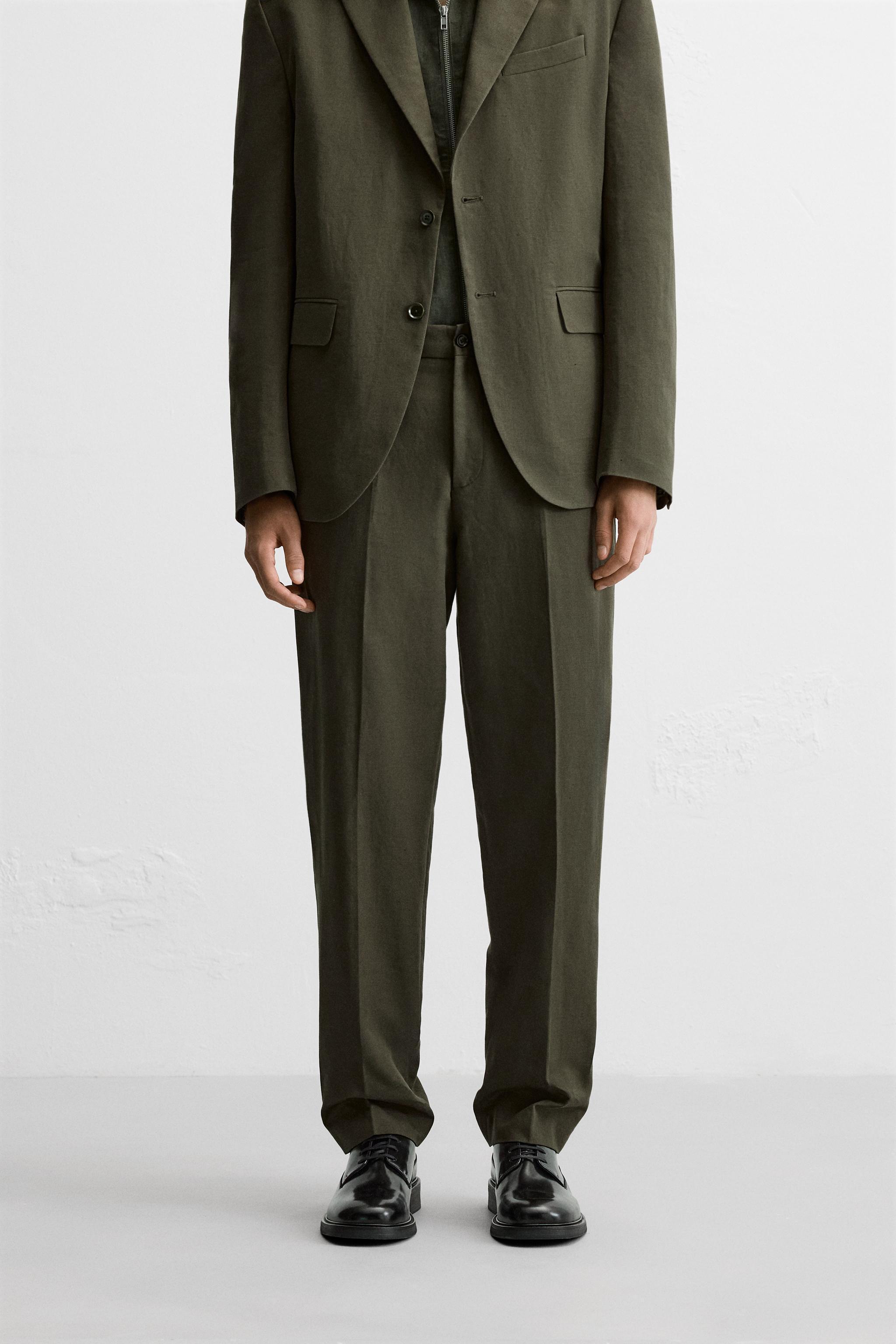 COTTON - LINEN SUIT PANTS Product Image