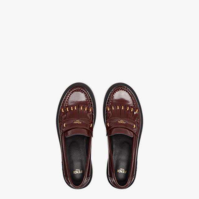 Fendi FiloBlack leather loafers Product Image