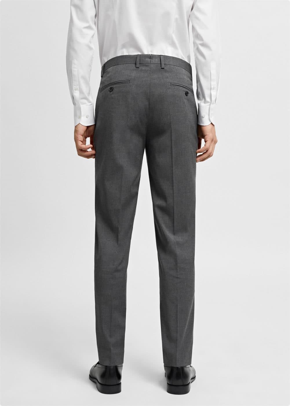 MANGO MAN - Stretch fabric slim-fit suit pants greyMen Product Image