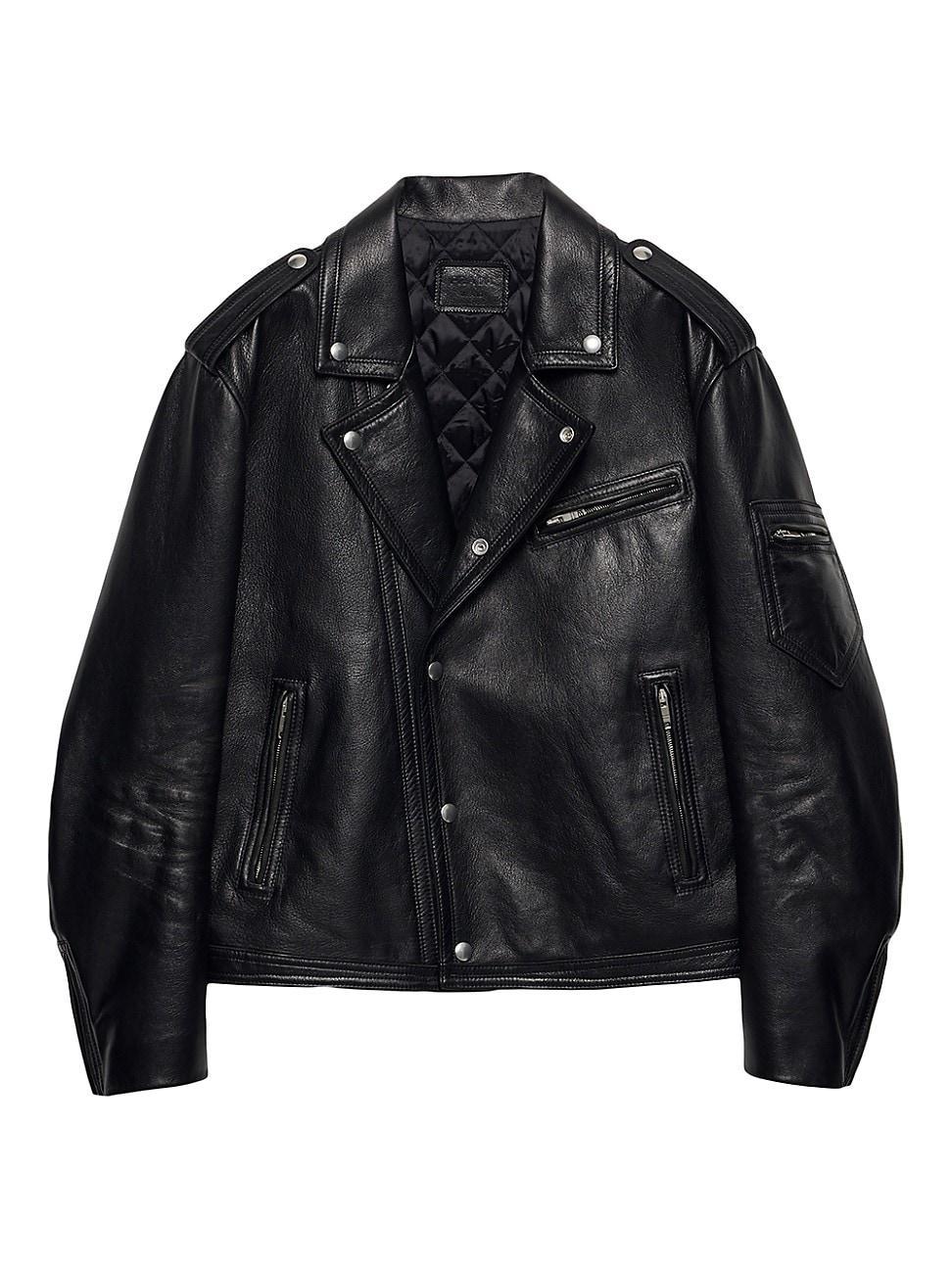 Womens Leather Biker Jacket product image