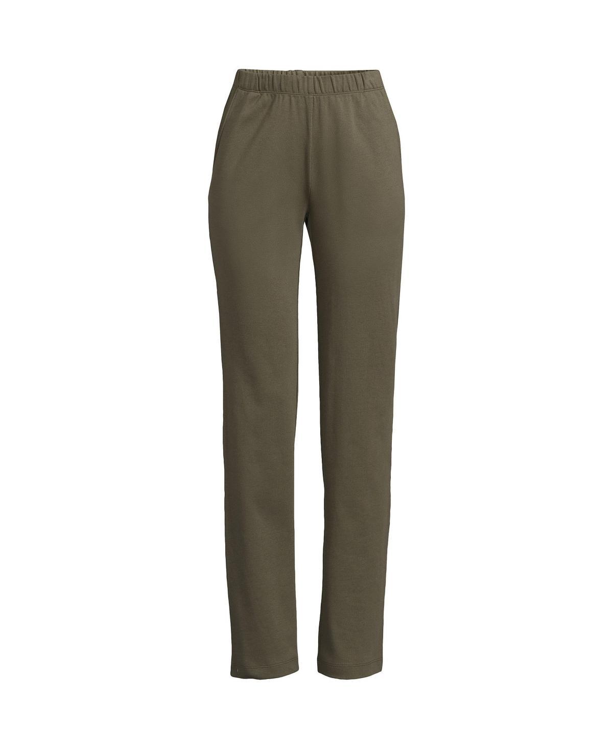 Lands End Womens Sport Knit High Rise Elastic Waist Pull On Pants Product Image