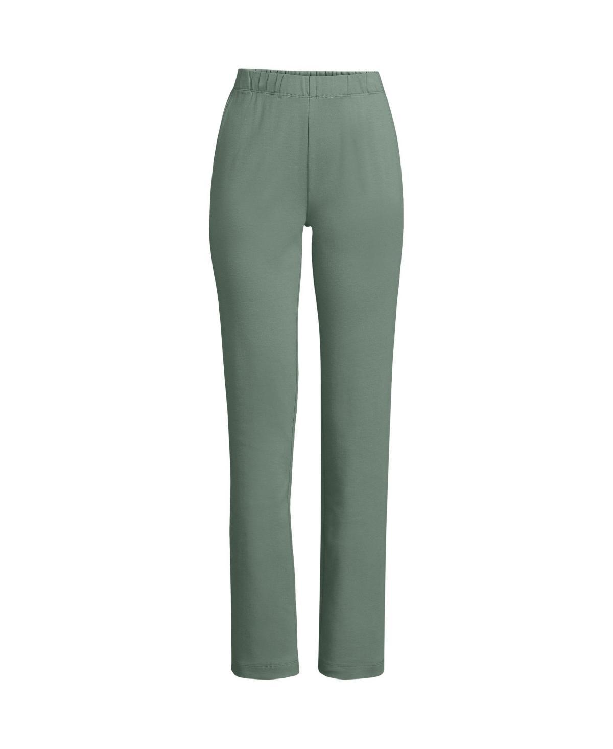 Lands End Womens Sport Knit High Rise Elastic Waist Pants Product Image