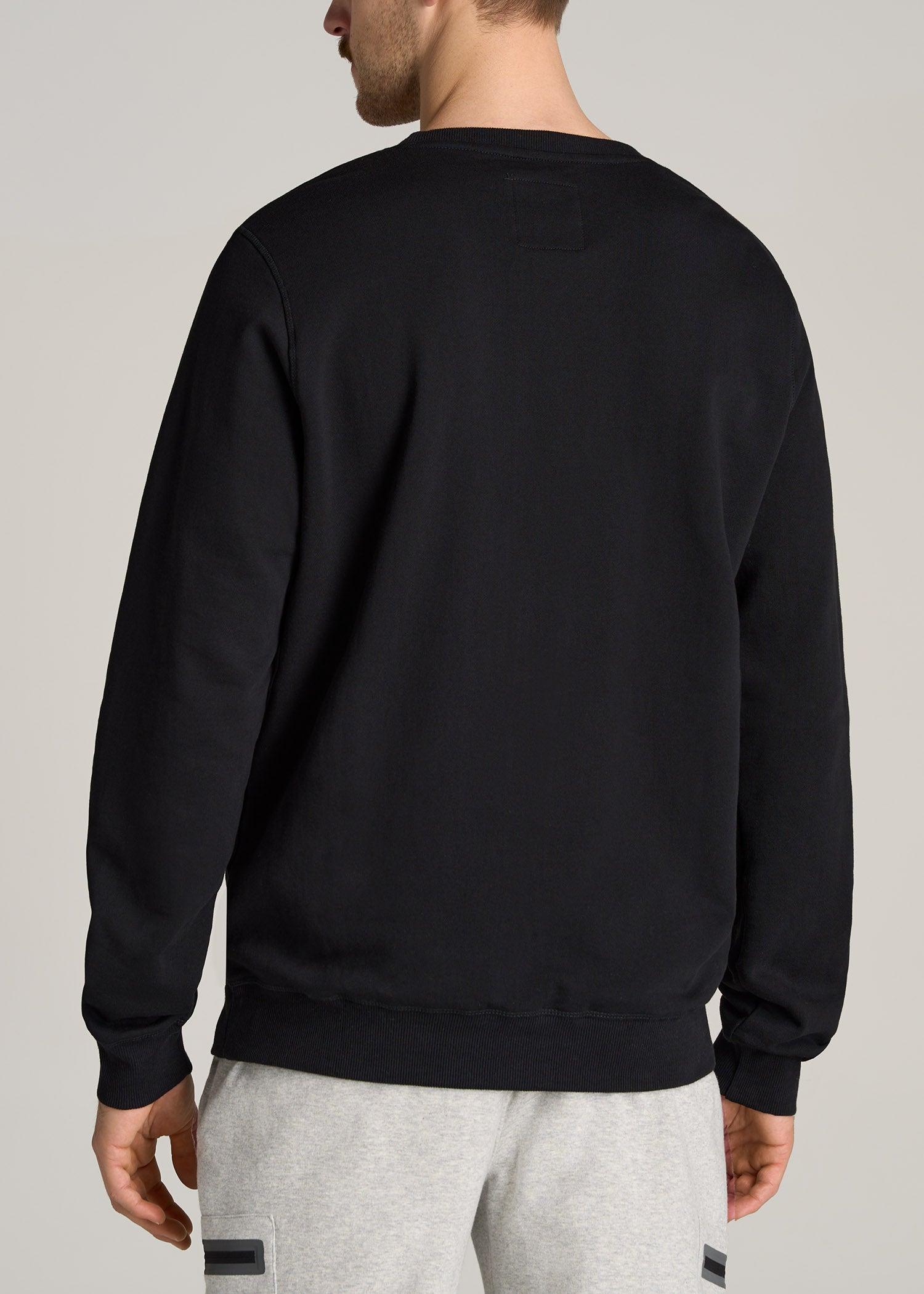 Wearever Fleece Crewneck Tall Men's Sweatshirt in Black Product Image