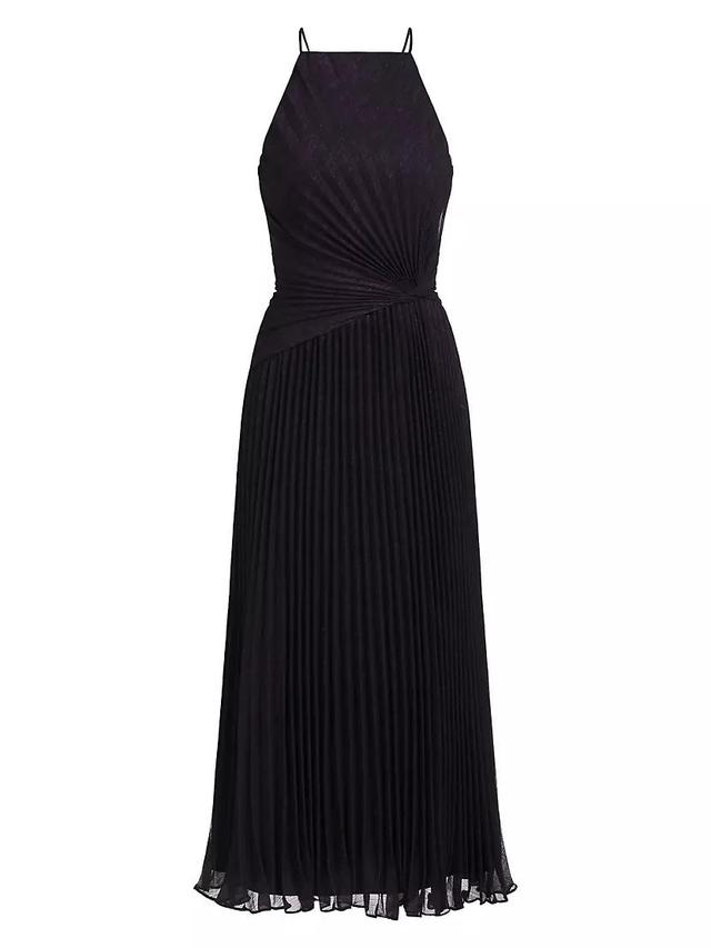 Serenity Halter Pleated Midi-Dress Product Image