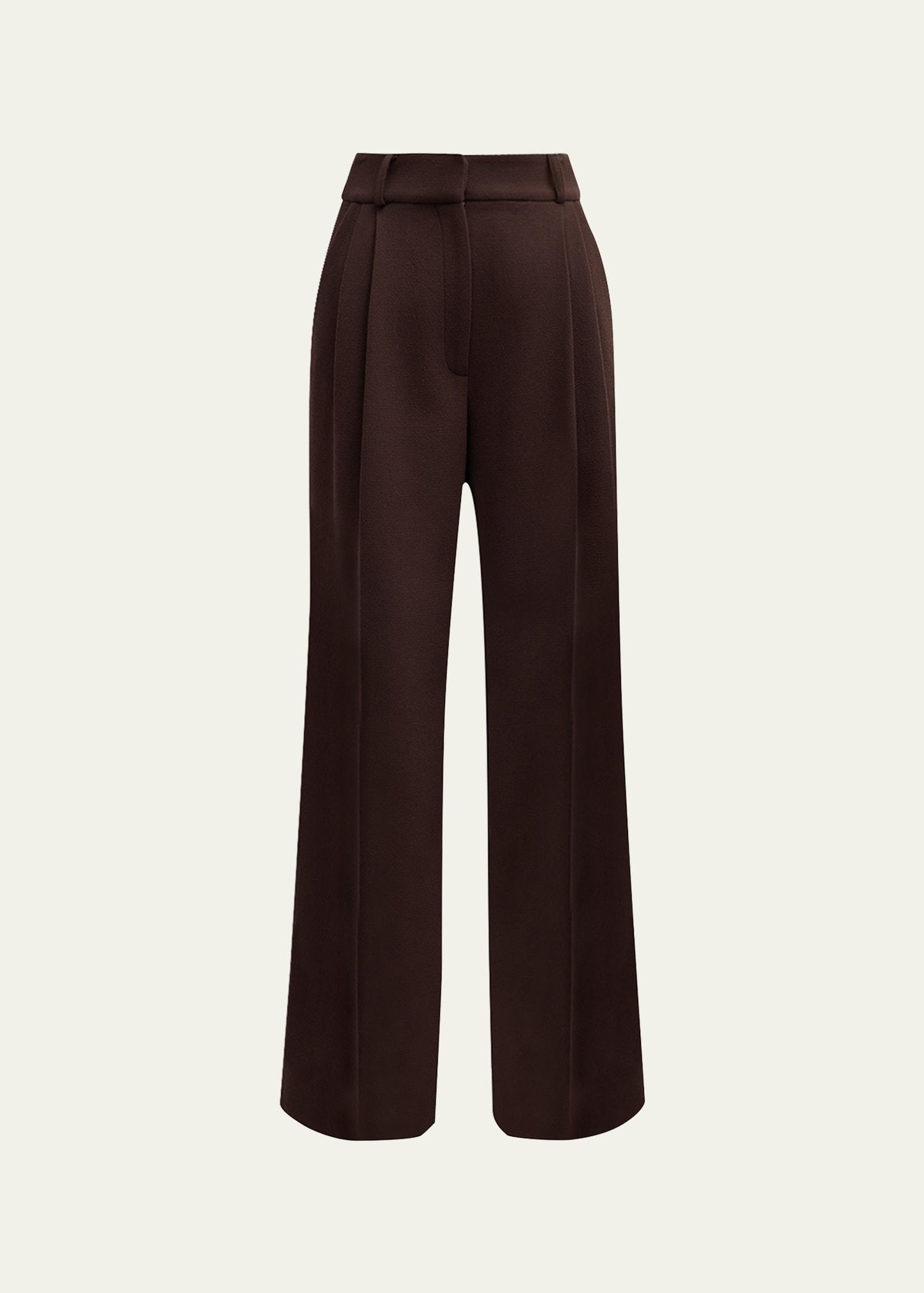 High-Rise Deep Pleated Wide-Leg Pants Product Image