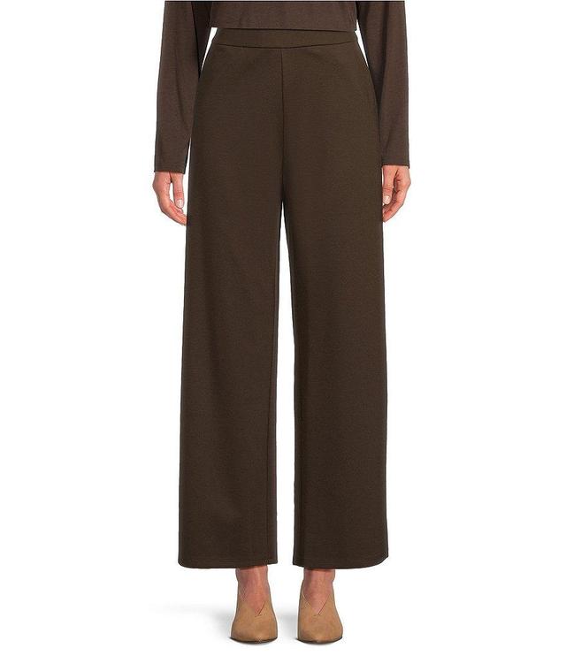 Eileen Fisher Flex Ponte Flat Front Wide Leg Pant Product Image