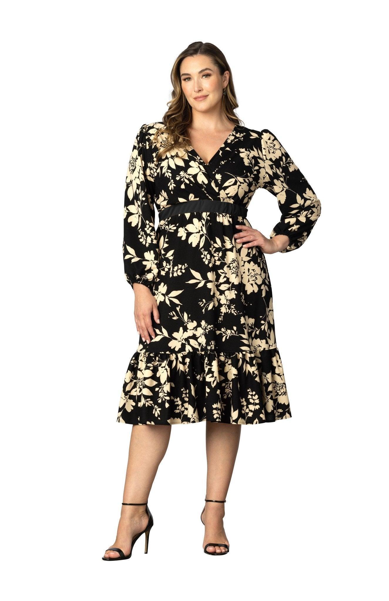 Portia Long Sleeve Cocktail Dress - Plus Product Image