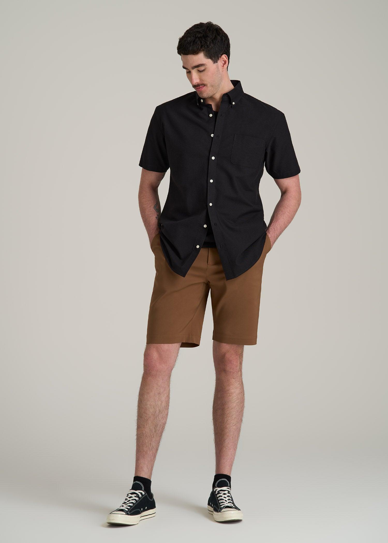 Tech Chino Shorts for Tall Men in Nutshell Product Image