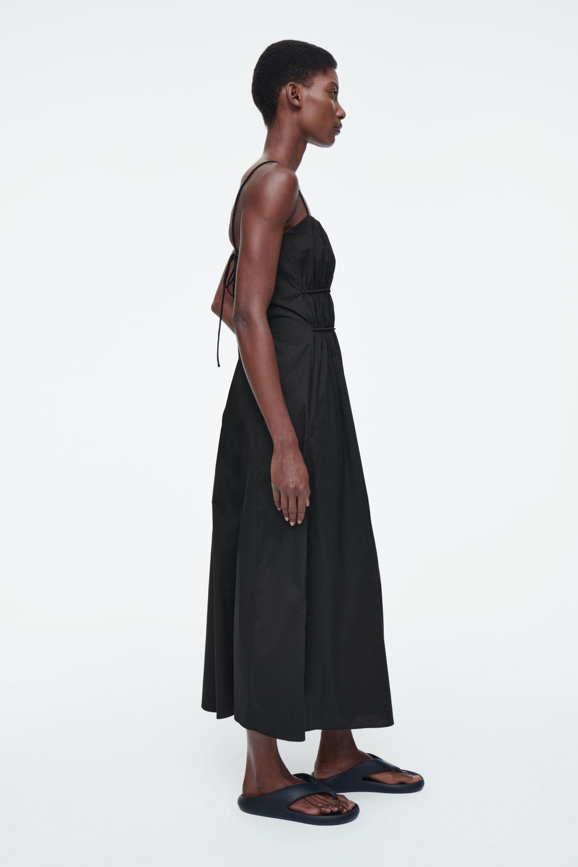 GATHERED-WAIST MIDI DRESS Product Image