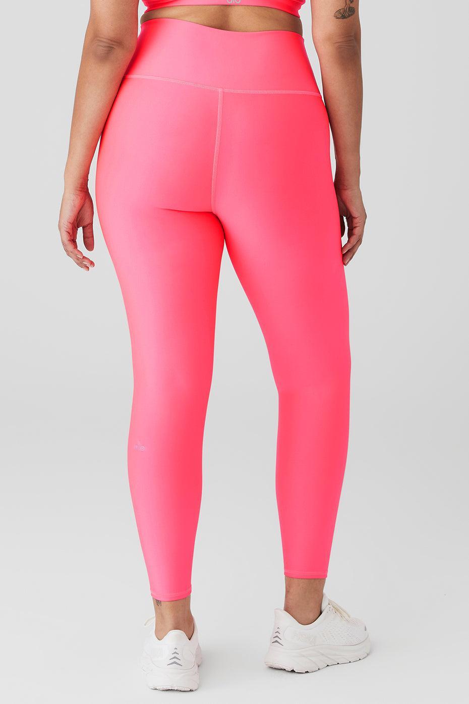 7/8 High-Waist Airlift Legging - Fluorescent Pink Coral Product Image