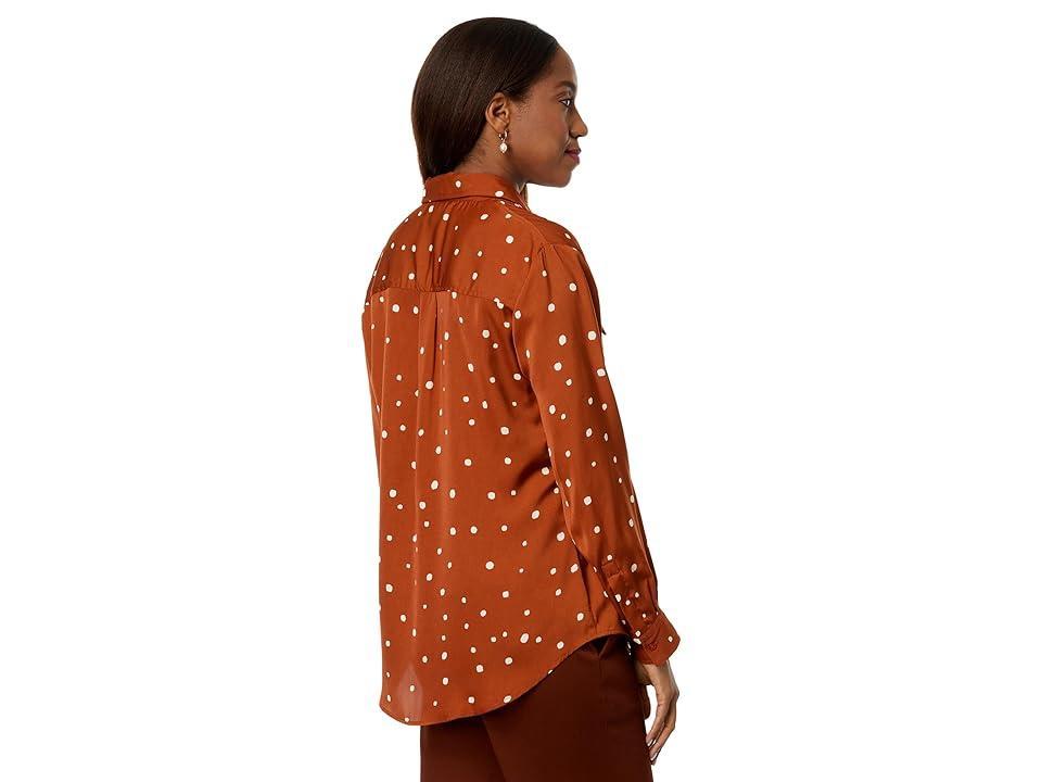 Liverpool Los Angeles Dot Print Woven Shirt Product Image