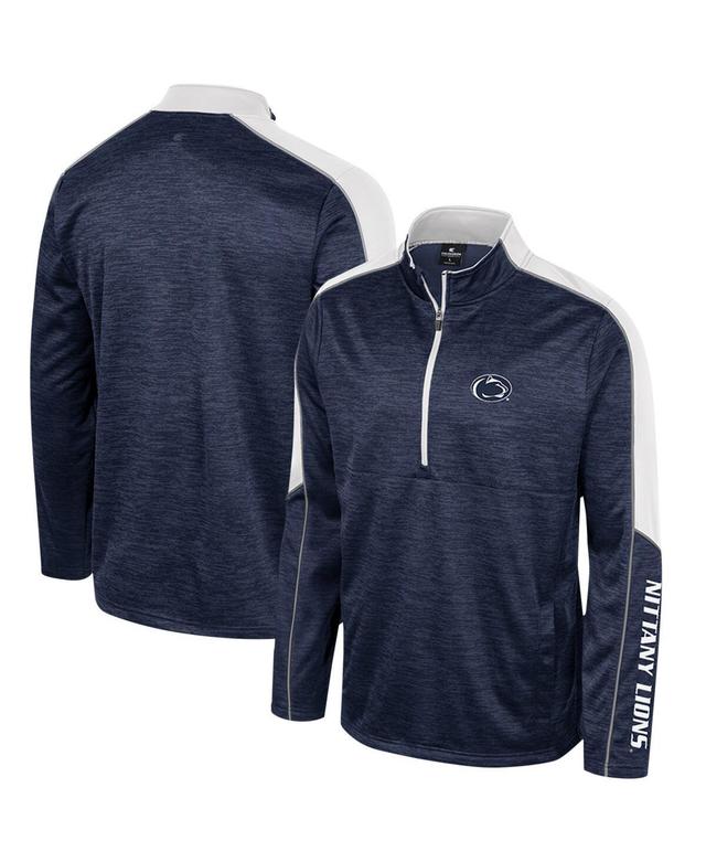 Mens Colosseum Penn State Nittany Lions Marled Half-Zip Jacket Blue Product Image