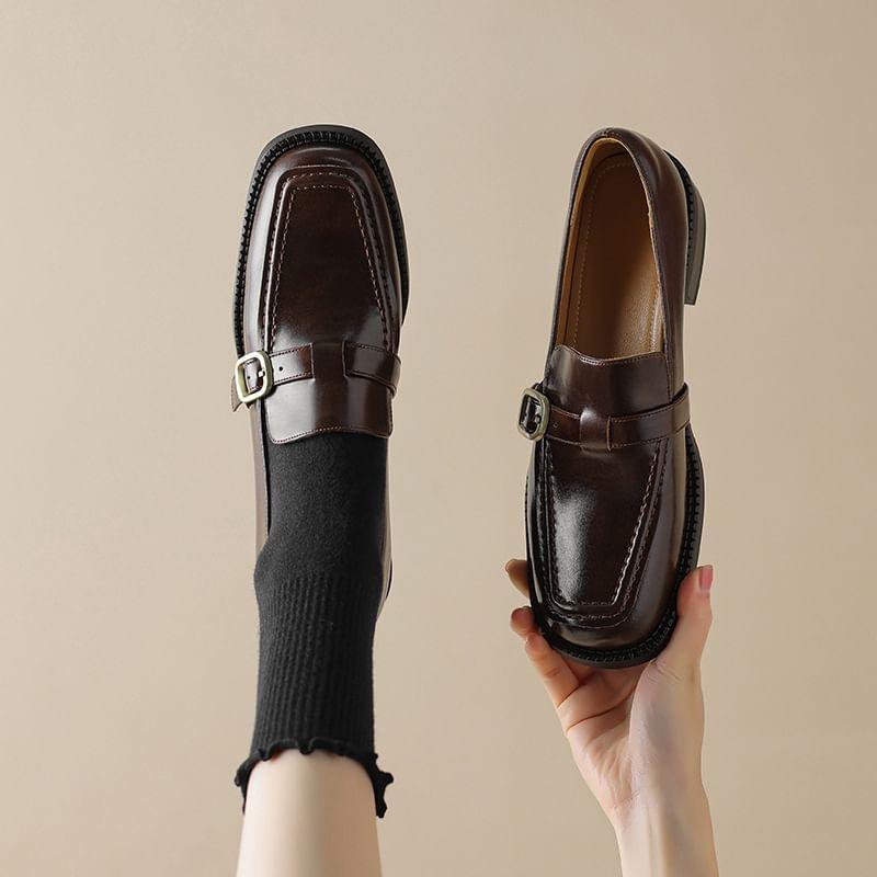 Buckled Chunky Heel Loafers product image