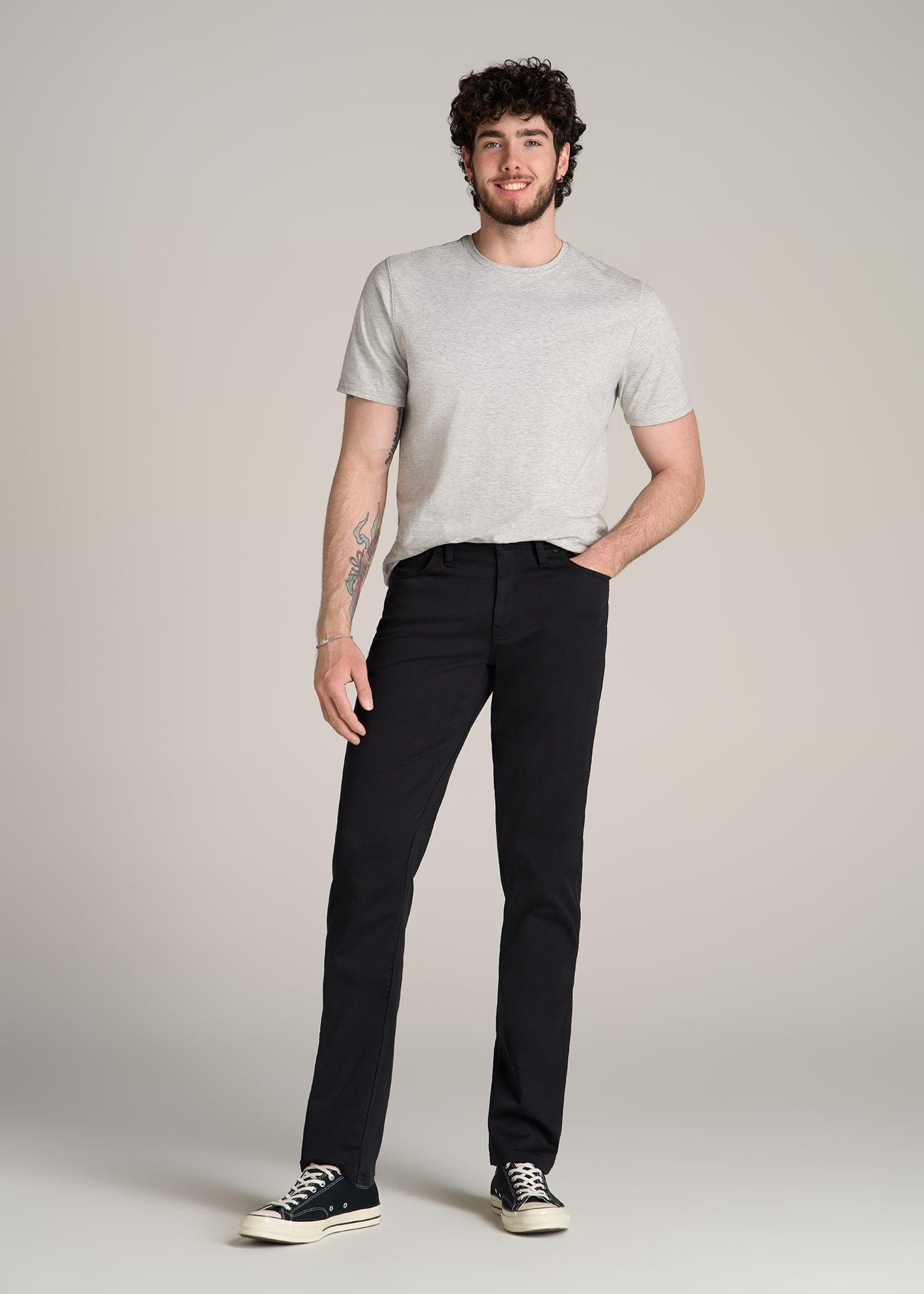 Everyday Comfort 5-Pocket TAPERED-FIT Pant for Tall Men in Black Male Product Image