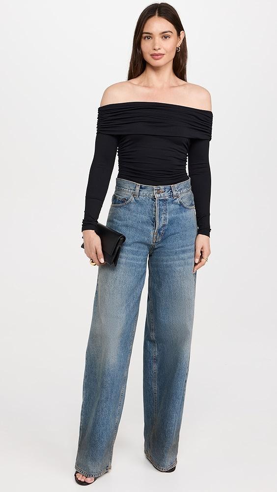 Susana Monaco Off Shoulder Gathered Top | Shopbop Product Image