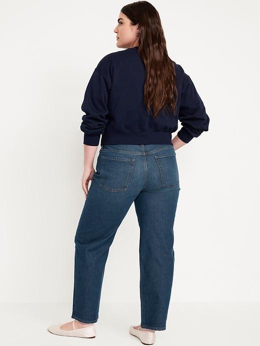 Mid-Rise Boyfriend Ankle Jeans Product Image