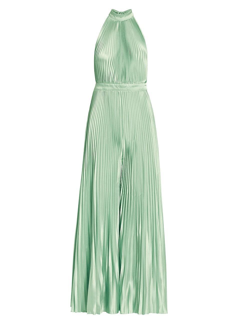 Womens Cinema Pleated Wide-Leg Jumpsuit Product Image