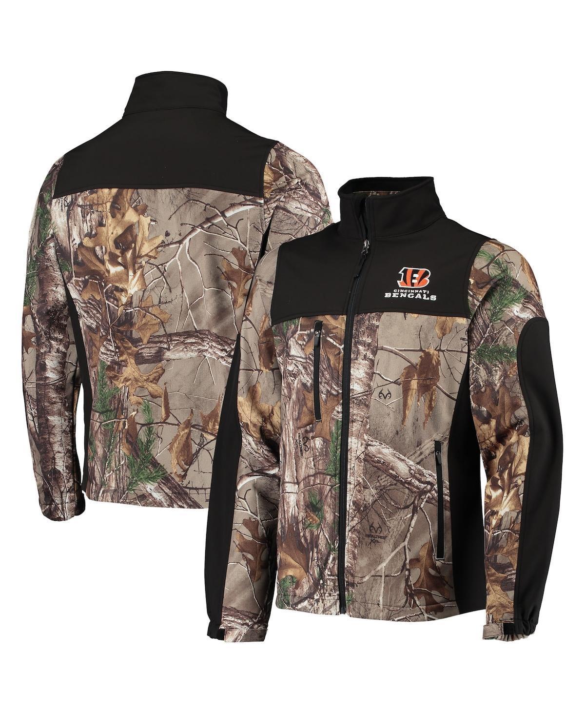 Mens Dunbrooke Realtree Camo and Black Cincinnati Bengals Circle Hunter Softshell Full-Zip Jacket - Realtree Camo Product Image