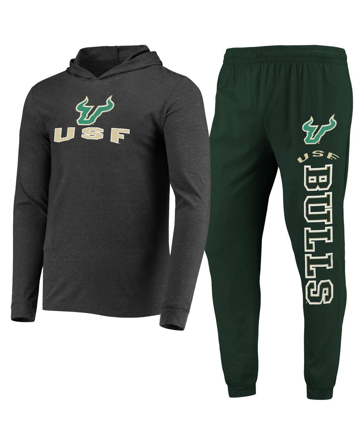 Mens Concepts Sport Green South Florida Bulls Meter Long Sleeve Hoodie T-shirt and Jogger Pajama Set - Green Product Image