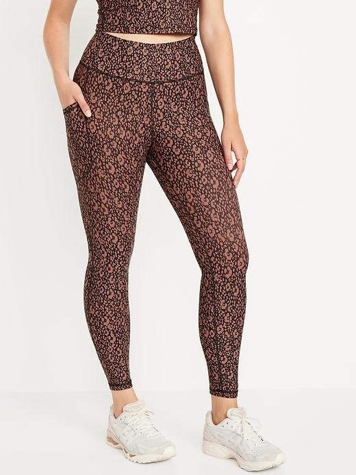 High-Waisted PowerSoft Ribbed Leggings Product Image