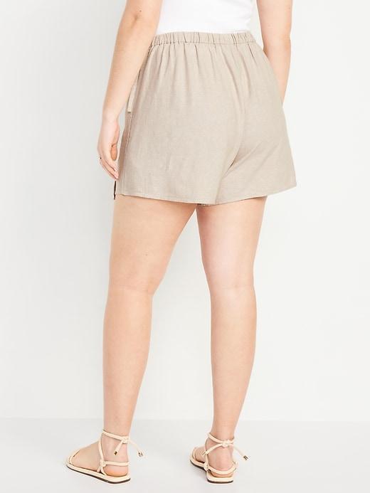 High-Waisted Wrap-Front Mini Skort Product Image