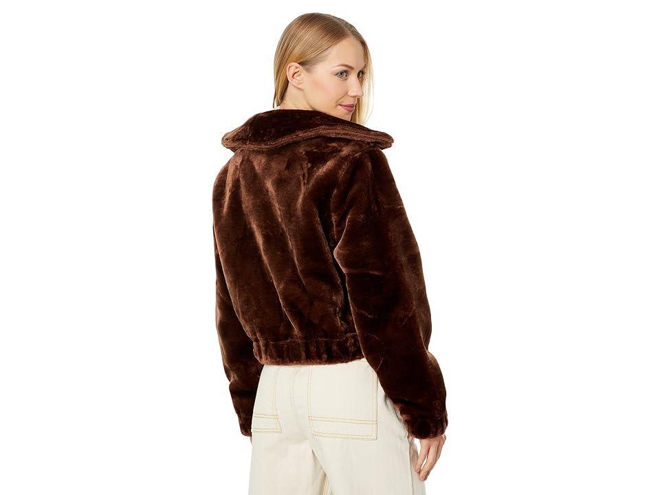 Blank NYC Faux Fur Bomber in Self Care Women's Clothing Product Image