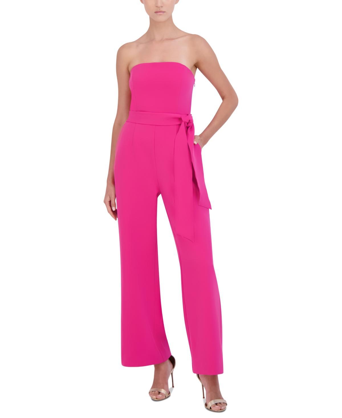 Women's Strapless Belted Jumpsuit Product Image