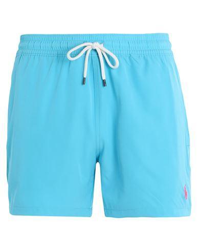 POLO RALPH LAUREN Man Swim Trunks Sky Blue Size L Recycled Polyester, Elastane Product Image