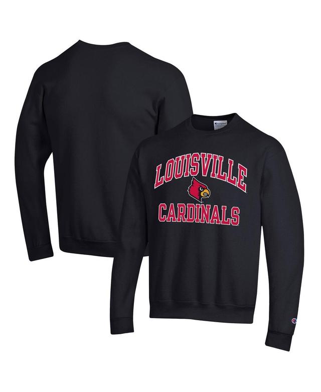 Mens Champion Black Louisville Cardinals High Motor Pullover Sweatshirt Product Image