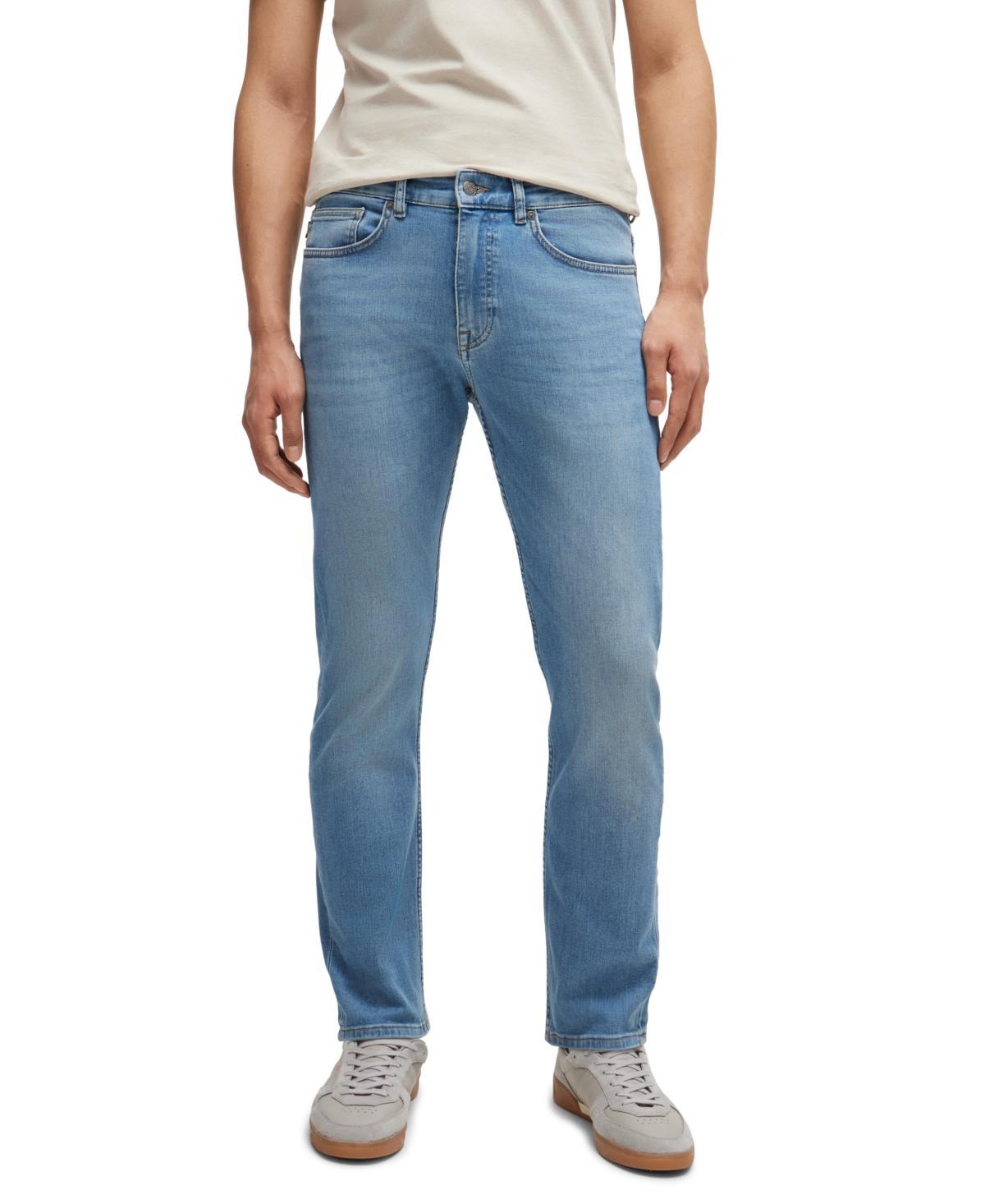 Boss by Hugo Boss Mens Blue Super-Stretch Slim-Fit Jeans Product Image