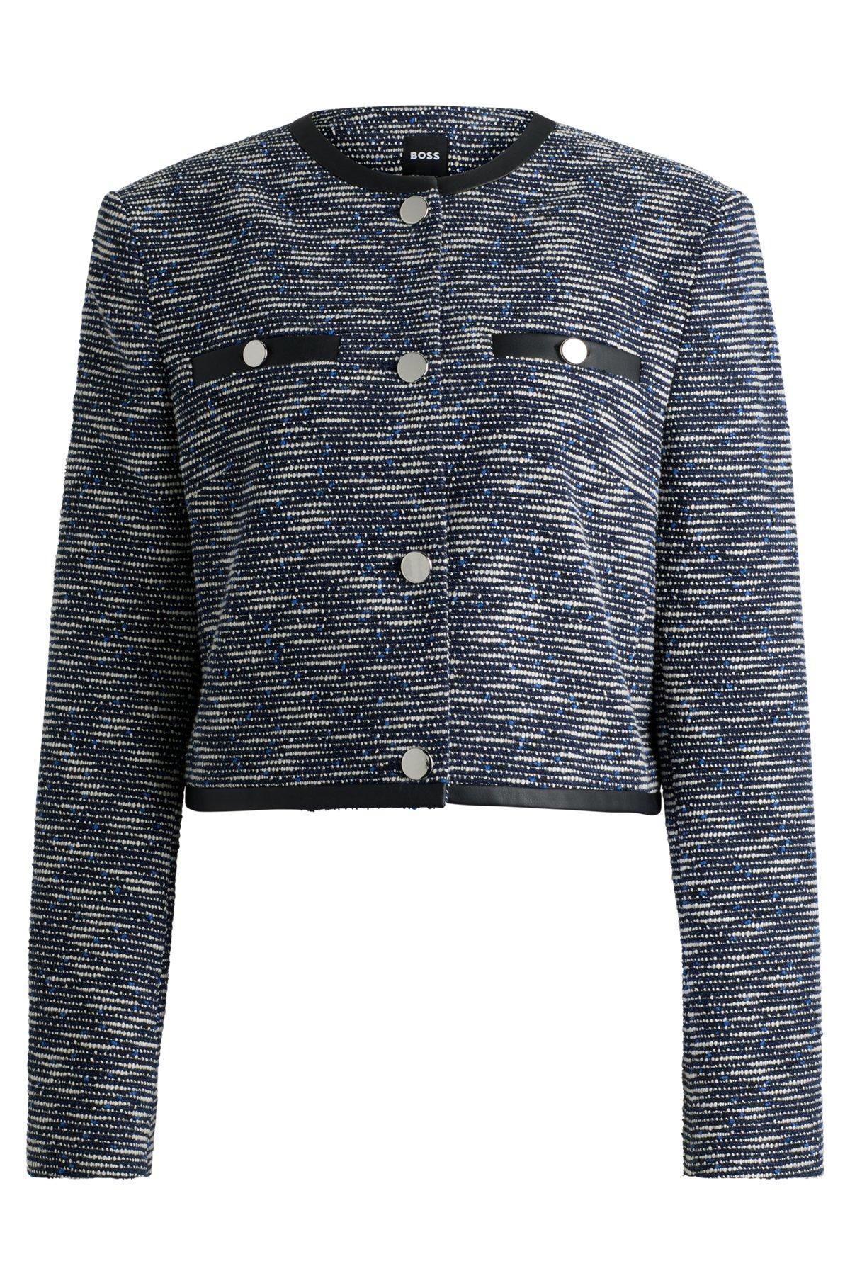 Cropped jacket in cotton tweed Product Image