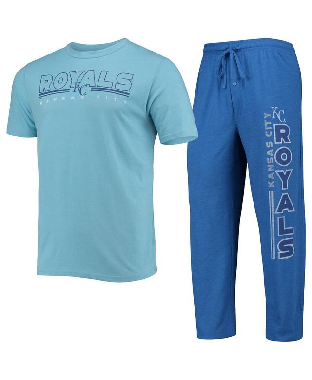 Mens Concepts Sport Royal/Light Kansas City Royals Meter T-Shirt and Pants Sleep Set Product Image