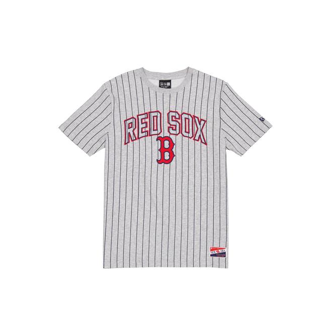 Boston Red Sox Throwback Gray Pinstripe T-Shirt Male Product Image