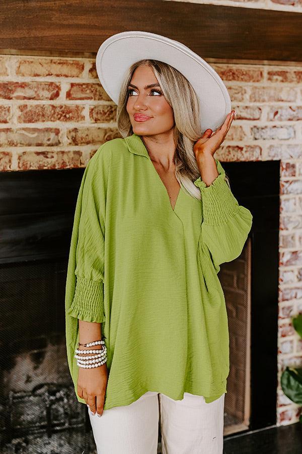 Luxe Lane Shift Top In Lime Product Image