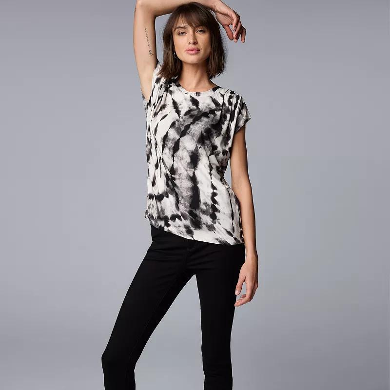 Womens Simply Vera Vera Wang Pleated Dolman Tee Product Image