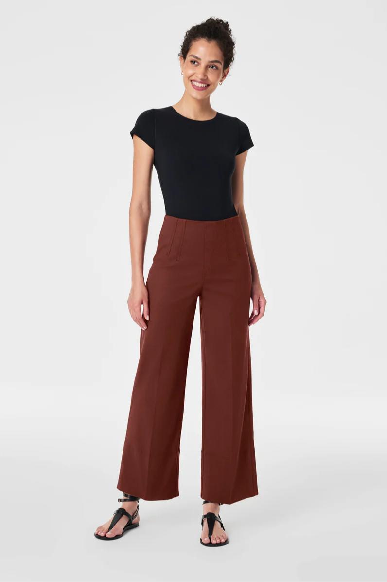 Stretch Twill Cropped Wide Leg Pant Product Image