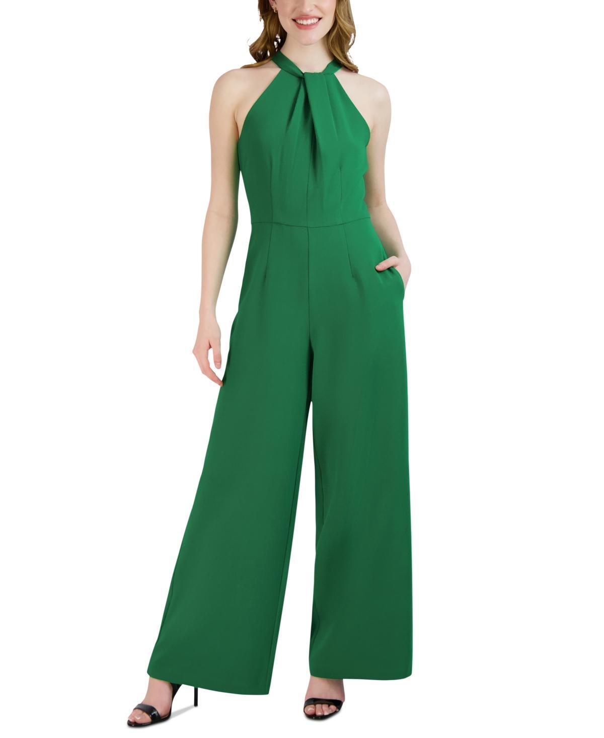 julia jordan Twist-Front Halter Jumpsuit Product Image