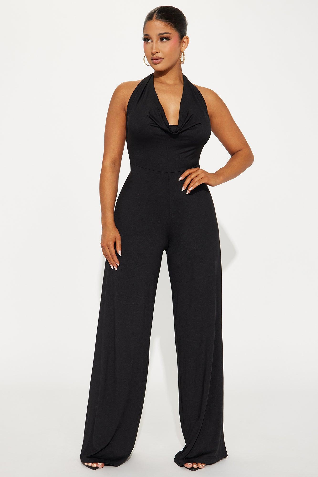 Curious Woman Jumpsuit  - Black Product Image