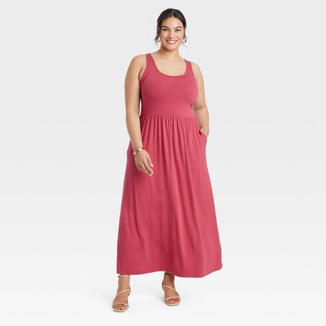 Womens Knit Maxi A-Line Dress - Ava & Viv 4X Product Image