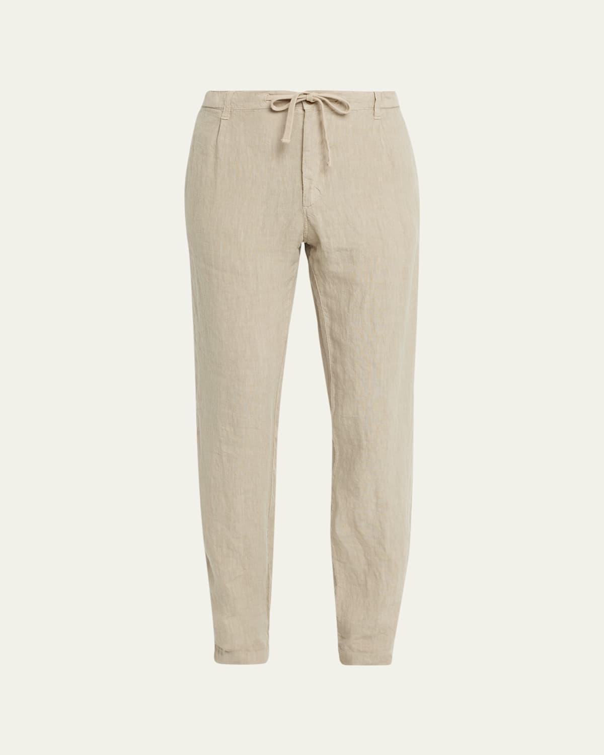 Mens Linen Drawstring Pants Product Image