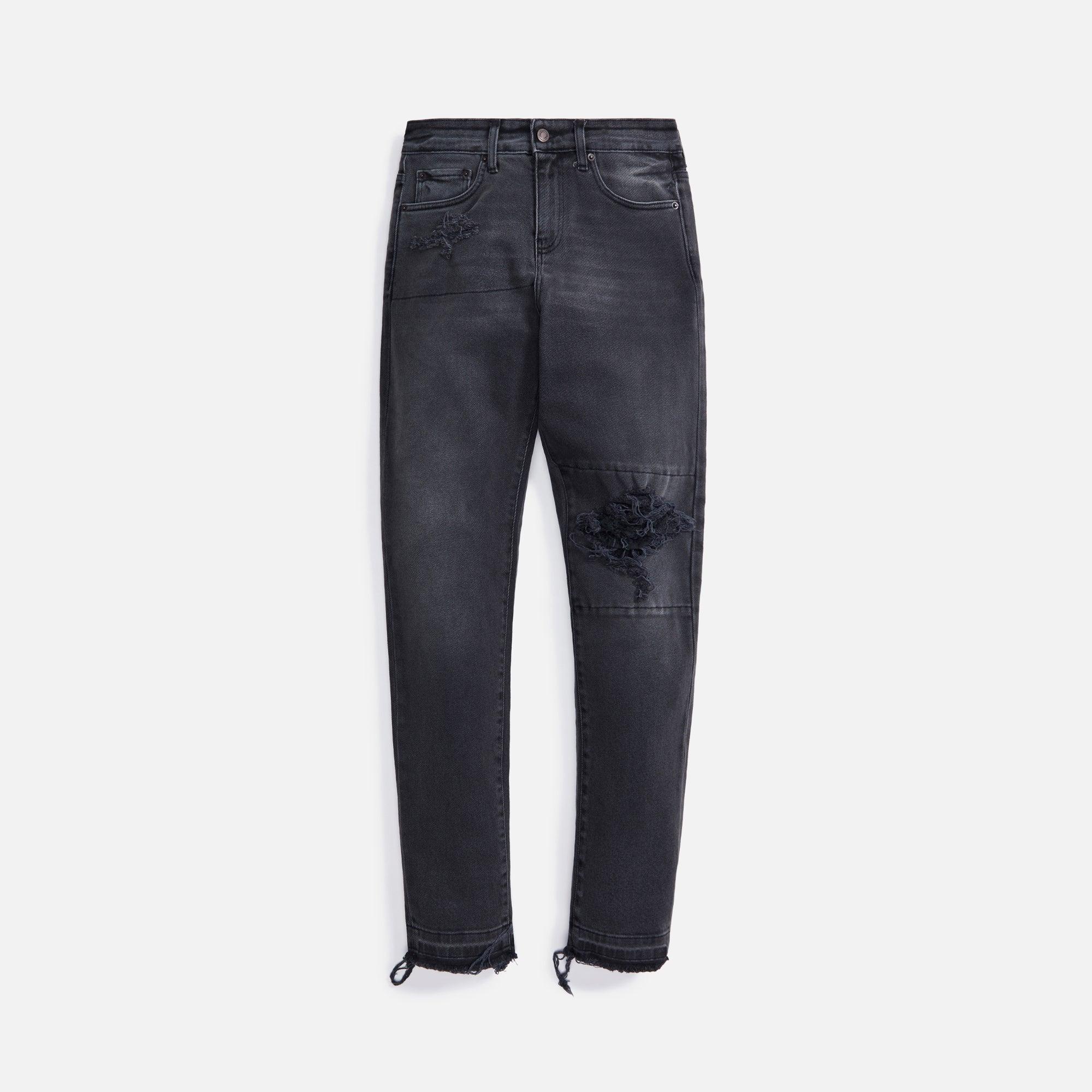 Val Kristopher Distressed Knee Denim - Faded Black Male Product Image