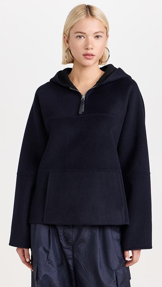 Proenza Schouler White Label Isaac Hoodie in Double Face Wool | Shopbop Product Image