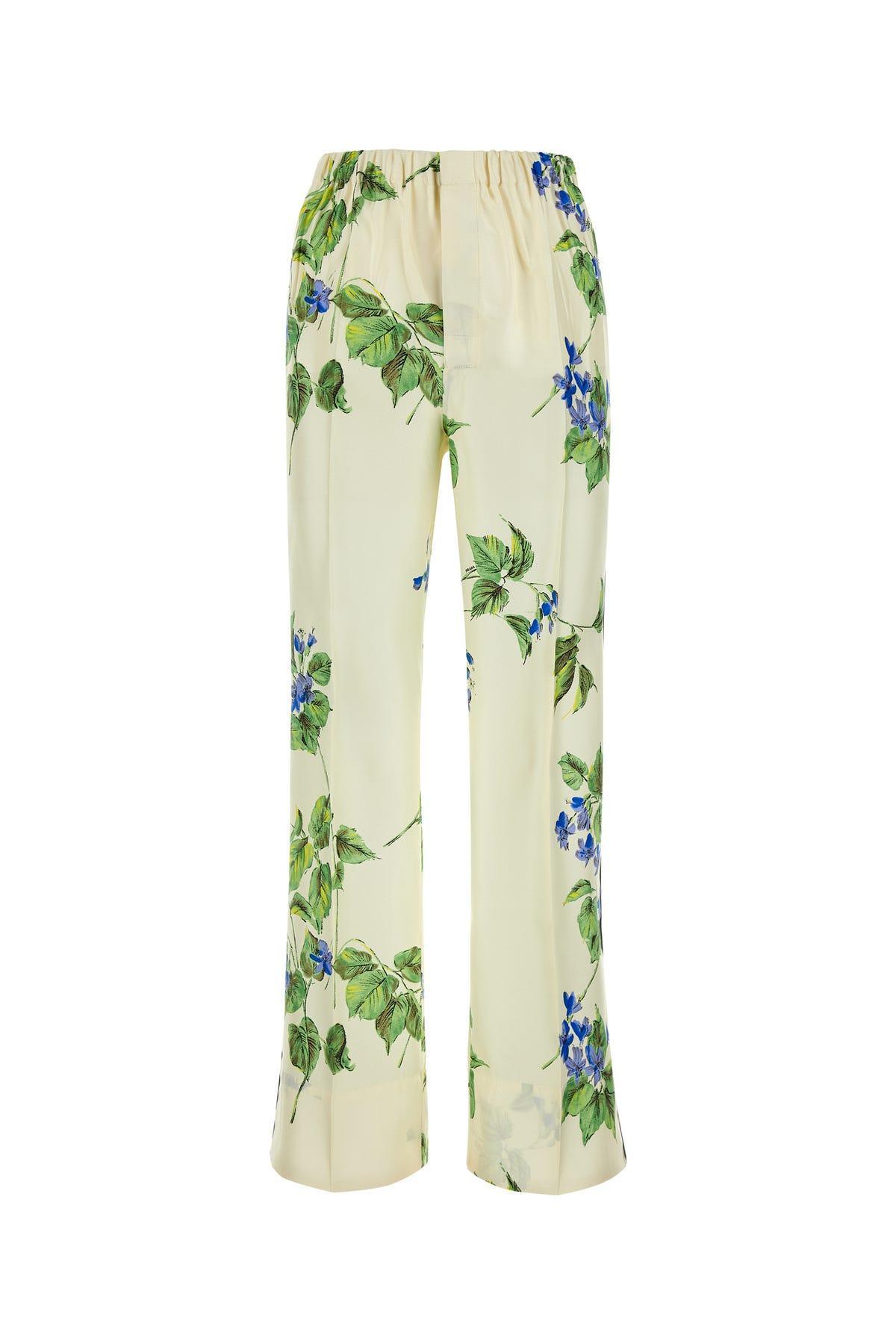 Printed Twill Pant In Multicolor Product Image